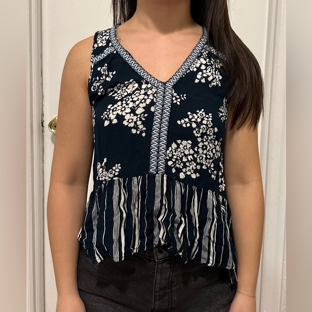 Hi-low tank top blouse